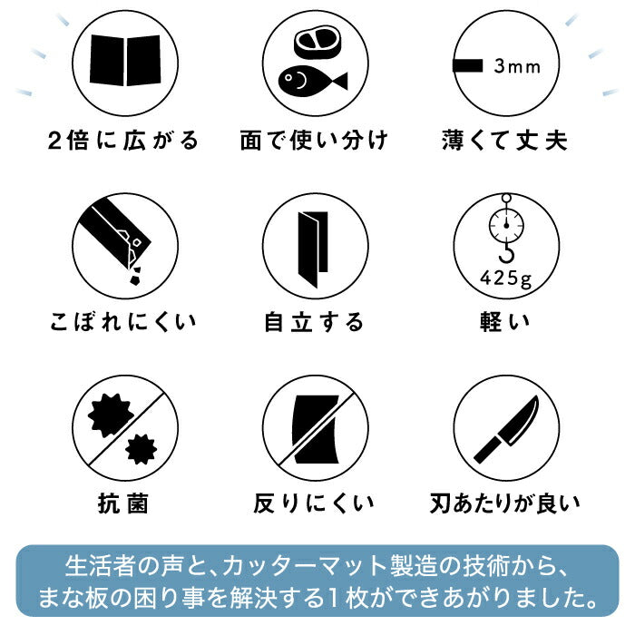 まな板 折りたたみ カッティングマット L 日本製 食洗機対応 大 抗菌 折れる 軽い 収納 薄い 自立 カッティングボード スレートプレート こぼれにくい 両面使用 キッチン 料理 調理 スタンド 省スペース アウトドア キャンプ 携帯 おすすめ おしゃれ 黒 h tag cutting mat