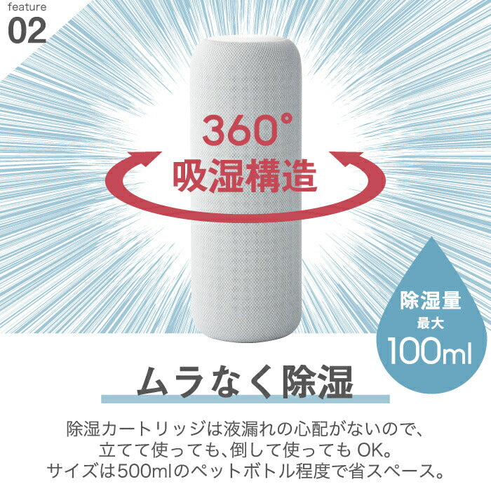 コードレス除湿機 スリムドライ 1本 繰り返し使える 乾燥スタンド付き | 3畳 エコ コンパクト 除湿 吸湿 除湿剤 静音 トイレ 脱衣所 クローゼット 靴箱 シンク下 押し入れ 防カビ　カビ対策 節約 湿気対策 家電 デザイン おしゃれ シンプル インテリア 新生活 スリーアップ