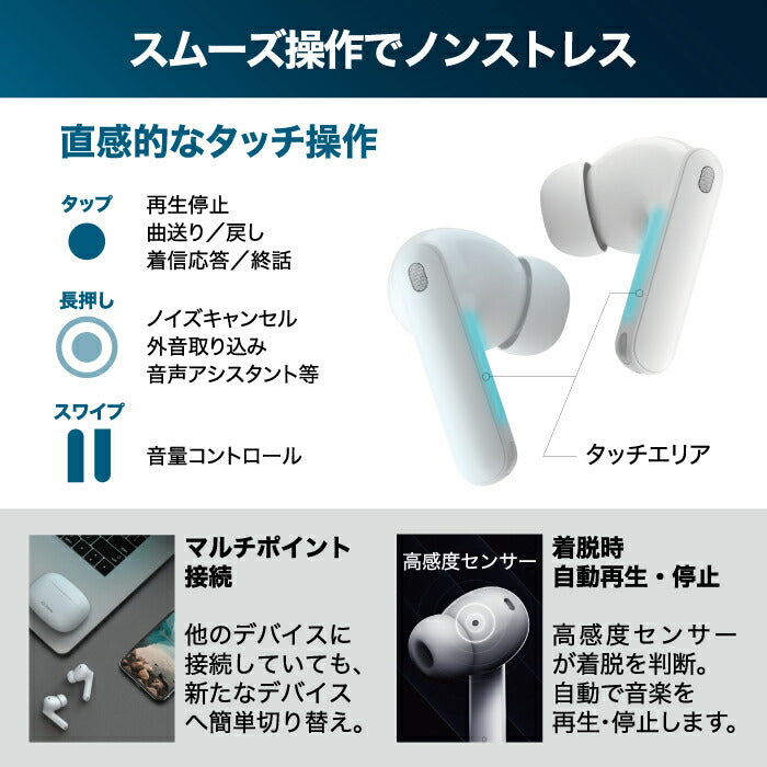 ワイヤレスイヤホン ノイズキャンセリング 【選べる特典付】 翻訳機能付き Du Smart Buds Pro Bluetooth5.2 防水 防塵 急速充電 外音取り込み機能 同時通訳 通話録音 急速充電 文字起こし 長時間バッテリー おしゃれ テレワーク 会議 講義 授業 トラベル 旅行 プレゼント