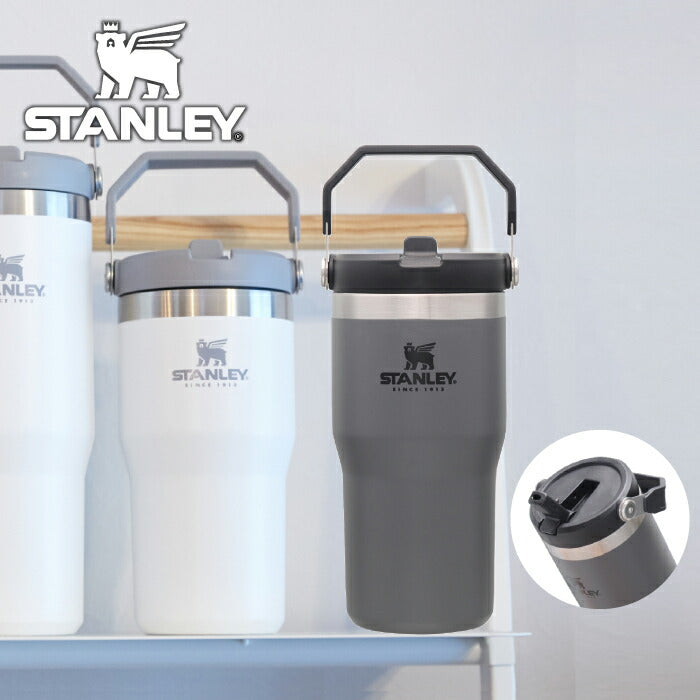 STANLEY スタンレー タンブラー 水筒 アイスフローフリップストロー 真空タンブラー 0.59L 蓋付き ストロー 直飲み 食洗機対応 マグ 保冷専用 ハンドル ワンタッチ マグボトル ステンレス 洗える アウトドア キャンプ オフィス スポーツ 遠足 通勤 通学