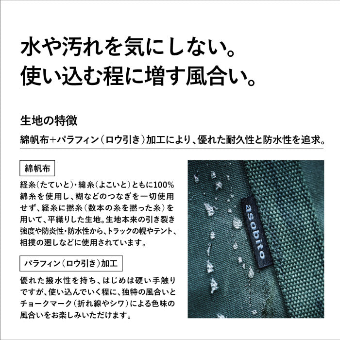 アソビト asobito 防水帆布ケース 収納バッグ 防水 小物 整理 広口 便利 サコッシュ 多機能 撥水 釣り 収納袋 野良ストーブ 着替え 旅行 トラベル アウトドア キャンプ バーベキュー レジャー ソロキャンプ BBQ ポケット お出かけ お洒落 おすすめ