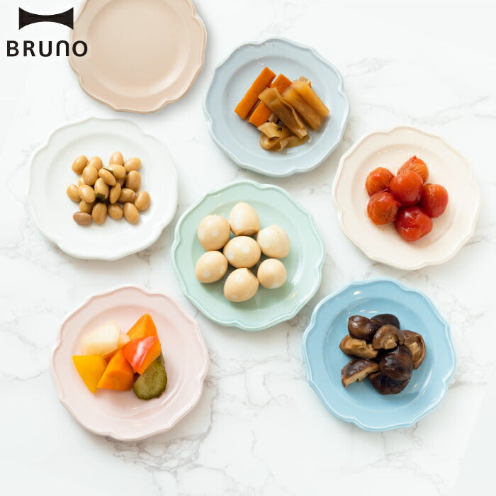 BRUNO ブルーノ セラミックプレートセット 4枚セット φ11 | 食器セット プレゼント 食器 日本製 お皿 プレート 取り皿 皿 セラミック アンティーク お菓子 おつまみ 電子レンジ 食洗機対応 シンプル キッチン 雑貨 北欧 おしゃれ デザイン