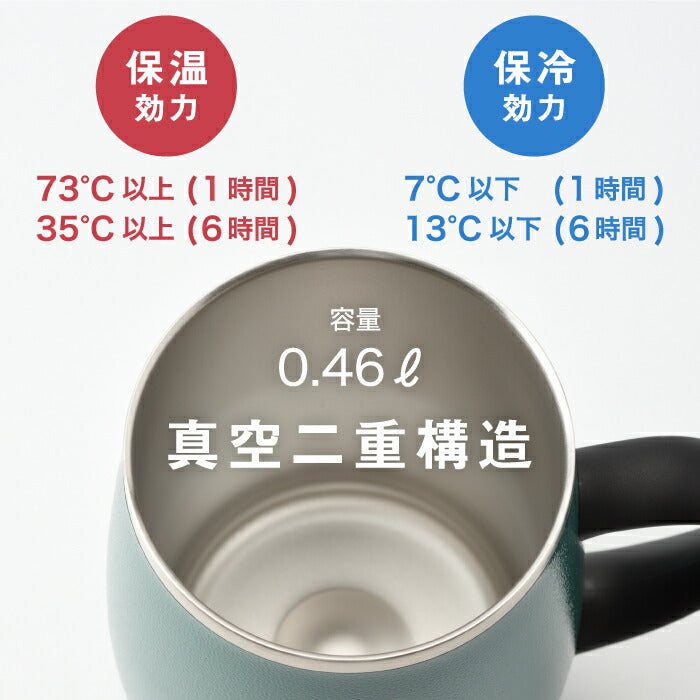 BRUNO ブルーノ タンブラー 蓋つき ステンレスマグ tall 460ml 水筒 おしゃれ 直飲 蓋付き マグ コップ 保温 保冷 スライド式 真空二重構造 広口 氷 お湯 大人 子ども 軽量 コンパクト シンプル おうち時間 在宅 オフィス 会社 アウトドア 北欧 雑貨 0.46L