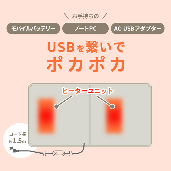 USBウォーマー BRUNO ブルーノ USB シートウォーマー ホットマット BC 電気 ヒーター 椅子 イス 折りたたみ クッション ベンチクッション ボア モコモコ フリース あったかグッズ テープ固定 コンパクト 冬物 オフィス おしゃれ 北欧 プレゼント かわいい