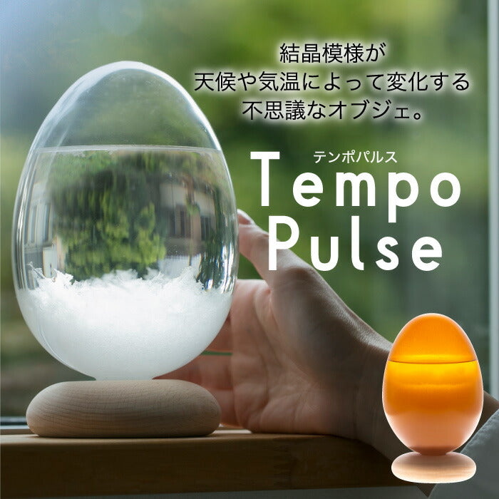 ストームグラス Tempo Pulse テンポパルス テンポドロップ オブジェ インテリア雑貨 おしゃれ 天気予報 晴雨予報グラス 置物 ガラス 飾り 天気 気象予報器 硝子 卵型 結晶 季節 リビング 玄関  天候 北欧 テイスト 人気 かわいい プレゼント 贈り物 お祝い