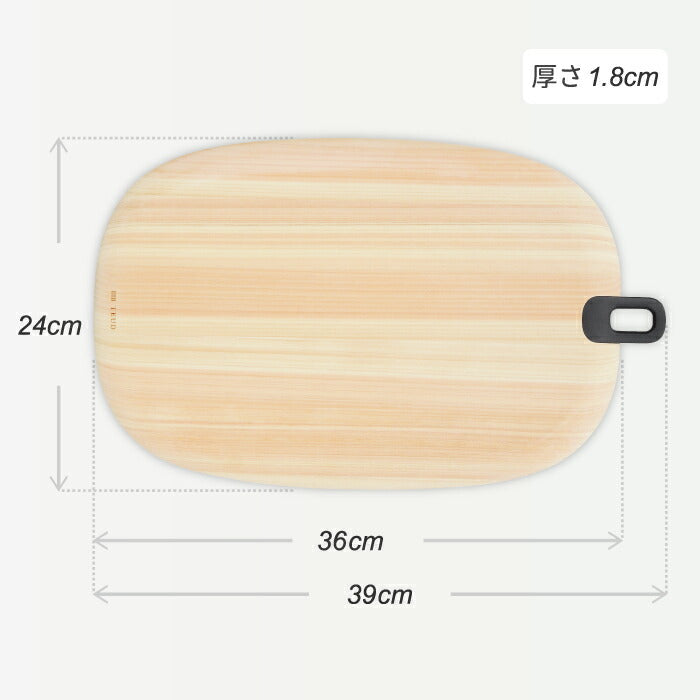 まな板 木製 日本製 TEUD ひのき ヒノキ 檜 Mサイズ カッティングボード W39×D24 クッキングマット おしゃれ テウド 壁掛け 引っ掛け収納 刃当たり 木目 やさしい 汚れにくい かわいい ナチュラル キッチン 調理道具 キャンプ アウトドア デザイン 新生活